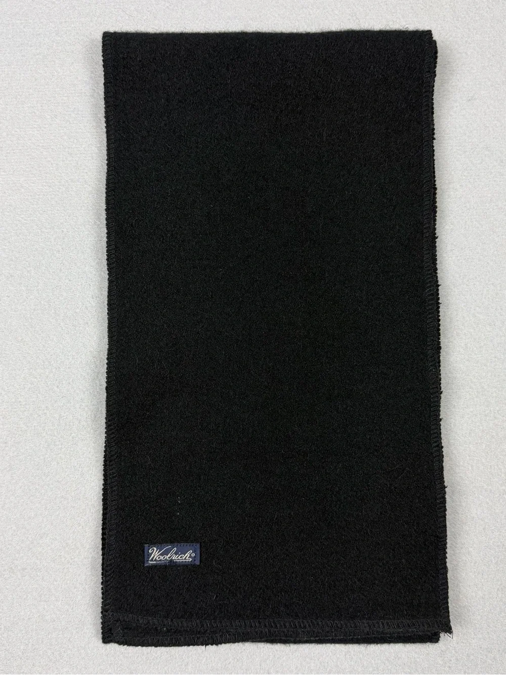 Vintage Woolrich Black Wool Scarf 57 x 7.5 In Classic Long Throw Cold Accessory